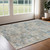 2' X 3' Blue and Ivory Abstract Area Rug Viscose Decor