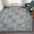 Homeroots Home Decor 5' x 7' Blue Medallion Power Loom Area Rug