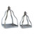 Homeroots Home Decor Set Of Two Gray Flameless Floor Lantern Candle Holder