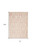 6' X 9' Beige and Pink Floral Power Loom Non Skid Area Rug