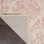 6' X 9' Beige and Pink Floral Power Loom Non Skid Area Rug