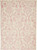 6' X 9' Beige and Pink Floral Power Loom Non Skid Area Rug