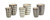 Beige Set of Six Dolomite 1.66234 ounce Round Pot Planter - 606114843436