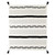 60" X 50" Black and White Woven Cotton Striped Throw Blanket with Tassels