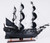 29" Black Black Pearl Pirate Boat Hand Painted Decorative Boat