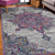 5' X 7' Pink Gray And Blue Area Rug