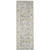 8' Ivory Blue And Green Floral Runner Rug