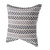 Homeroots Home Decor 18 X 18 Inches Gray Black and White 100% Cotton Chevron Zippered Pillow