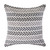 Homeroots Home Decor 18 X 18 Inches Gray Black and White 100% Cotton Chevron Zippered Pillow