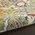 5' X 7' Green Floral Power Loom Area Rug