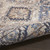 8' Ivory and Tan Floral Power Loom Distressed Washable Runner Rug