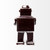 7" Silver Metal Robot Shaped Sculpture