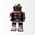 7" Silver Metal Robot Shaped Sculpture