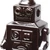 7" Silver Metal Robot Shaped Sculpture