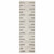2' X 8' Ivory And Grey Geometric Shag Power Loom Stain Resistant Runner Rug Polyester