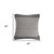 Homeroots Home Decor 20 X 20 Inches Gray and Ivory 100% Cotton Striped Zippered Pillow