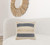 Homeroots Home Decor 20 X 20 Inches Denim Blue Tan and Taupe Jute Coastal Zippered Pillow