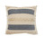 Homeroots Home Decor 20 X 20 Inches Denim Blue Tan and Taupe Jute Coastal Zippered Pillow