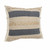 Homeroots Home Decor 20 X 20 Inches Denim Blue Tan and Taupe Jute Coastal Zippered Pillow