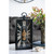 10" Black and Gold Metal and Glass Analog Vintage Style Crackle Wall Clock