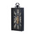 10" Black and Gold Metal and Glass Analog Vintage Style Crackle Wall Clock