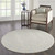 5' Gray Round Moroccan Power Loom Area Rug - 606114739302