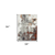 8' Ivory Gray and Rust Abstract Power Loom Round Rug