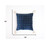 18" X 18" Blue and White Geometric Cotton Pillow Cover With Embroidery and Tassels