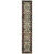 Homeroots Home Decor 2' x 10' Oriental Power Loom Stain Resistant Runner Rug, Stone and Red