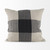 Homeroots Home Decor Beige And Black Plaid Pattern Throw Pillow Cover, Beige and Black, 18 Inch