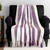 Purple Woven Cotton Striped Throw Blanket - 606114638896