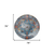 6' Blue Red and Orange Medallion Power Loom Round Rug