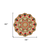 4' Red Round Wool Floral Hand Tufted Area Rug