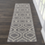 7' Gray Moroccan Power Loom Runner Rug