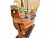 Homeroots Home Decor 30" Wood Brown Mayflower Boat Hand Painted Decorative Boat