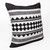 20" X 20" Black And White 100% Cotton Geometric Zippered Pillow - 606114693703