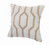Homeroots Home Decor 20 X 20 Inches White and Tan 100% Cotton Geometric Zippered Pillow