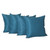 Homeroots Home Decor Set Of Four 22 x 22 Inches Tahitian Tide Polyester Zippered Pillow Cover
