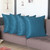 Homeroots Home Decor Set Of Four 22 x 22 Inches Tahitian Tide Polyester Zippered Pillow Cover