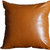 Homeroots Home Decor Set Of Two 17" x 17" Brown Faux Leather Zippered Pillow, Brown, Set of 2