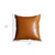 Homeroots Home Decor Set Of Two 17" x 17" Brown Faux Leather Zippered Pillow, Brown, Set of 2