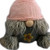 19" Gray and Pink Fabric Easter Standing Gnome Tabletop Sculpture
