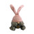 19" Gray and Pink Fabric Easter Standing Gnome Tabletop Sculpture