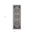 6' Black And Gray Medallion Runner Rug