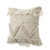 Homeroots Home Decor 20 X 20 Inches Ivory 100% Cotton Geometric Zippered Pillow