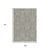 5' x 8' Gray and Beige Damask Area Rug - 606114883906