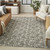 Homeroots Home Decor 9' x 12' Gray Geometric Distressed Area Rug