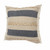 Homeroots Home Decor 24 X 24 Inches Denim Blue Tan and Taupe Jute Coastal Zippered Pillow