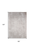 6' X 8' Gray and White Chevron Non Skid Area Rug