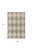 4' X 6' Natural and Ivory Geometric Power Loom Washable Non Skid Area Rug Cotton Blend